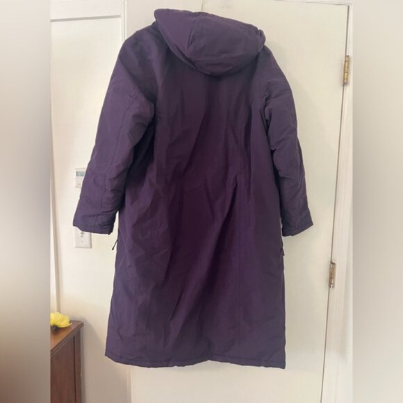 Lands' End Women's Squall Waterproof Insulated Winter Stadium Maxi Coatpurple XL - Picture 10 of 13